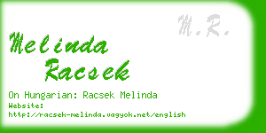 melinda racsek business card